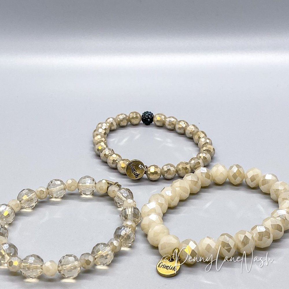 Vintage 3 Beaded Stretchy Bracelet Set - Picture 4 of 7
